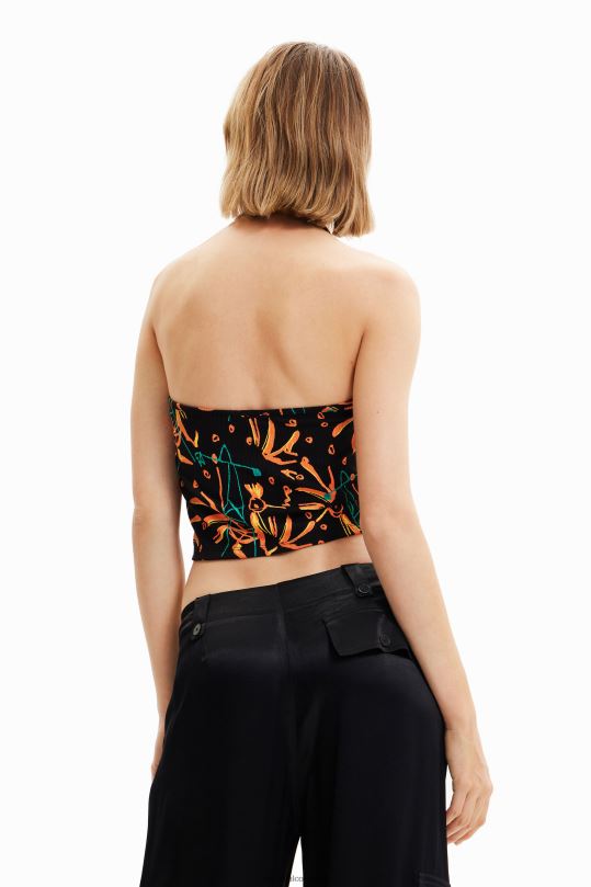 ropa 4802L683 mujer Desigual top corto fruncido - Desigual Colombia Medellín