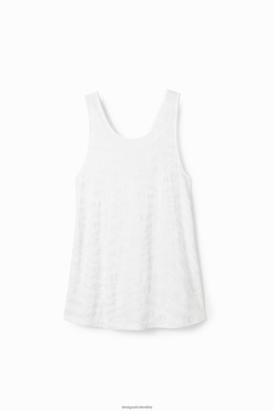 ropa 4802L689 mujer Desigual top deportivo sin mangas con logo - Desigual shop