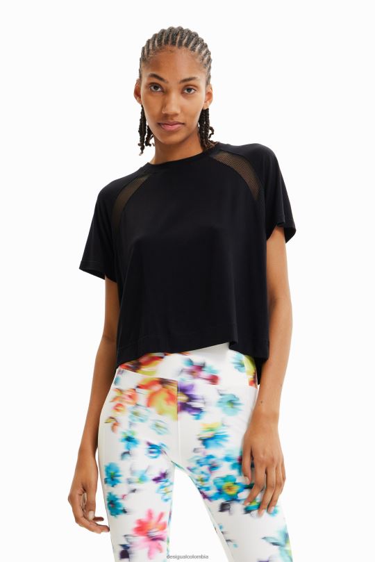 Desigual Colombia pagina oficial - ropa 4802L690 mujer Desigual camiseta deportiva corta de malla