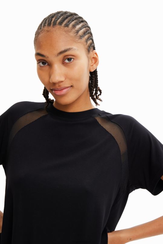 Desigual Colombia pagina oficial - ropa 4802L690 mujer Desigual camiseta deportiva corta de malla