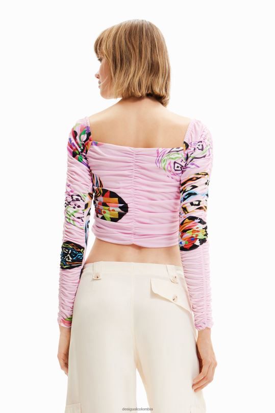 Desigual zapatos Colombia - ropa 4802L749 mujer Desigual metro. blusa fruncida de christian lacroix