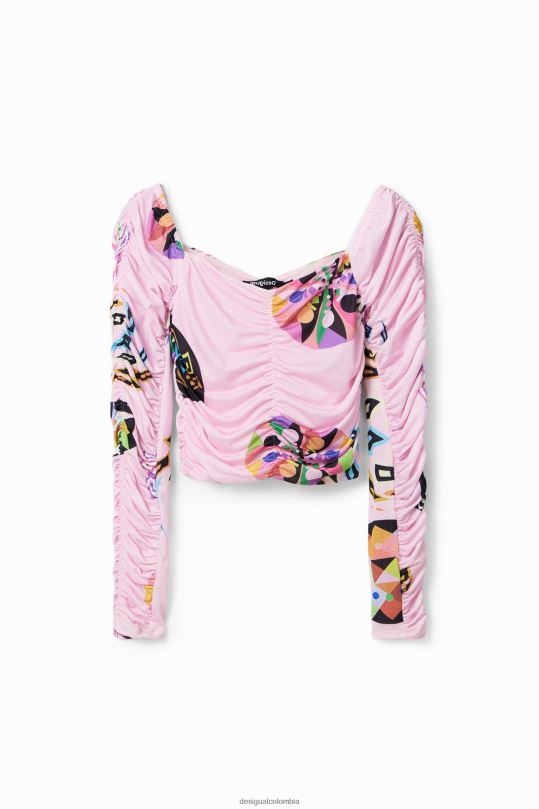 Desigual zapatos Colombia - ropa 4802L749 mujer Desigual metro. blusa fruncida de christian lacroix