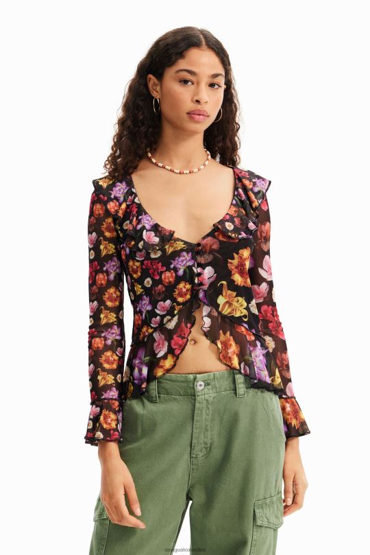 ropa 4802L782 mujer Desigual metro. blusa con volantes de christian lacroix - Desigual Colombia Medellín