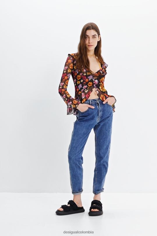 ropa 4802L782 mujer Desigual metro. blusa con volantes de christian lacroix - Desigual Colombia Medellín