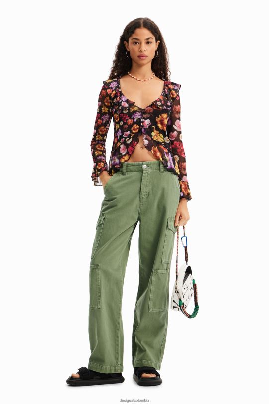 ropa 4802L782 mujer Desigual metro. blusa con volantes de christian lacroix - Desigual Colombia Medellín