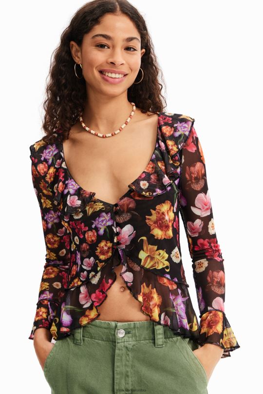 ropa 4802L782 mujer Desigual metro. blusa con volantes de christian lacroix - Desigual Colombia Medellín