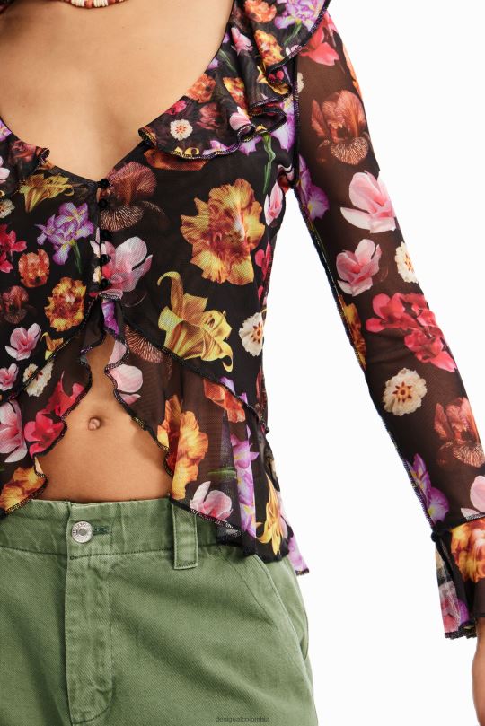ropa 4802L782 mujer Desigual metro. blusa con volantes de christian lacroix - Desigual Colombia Medellín