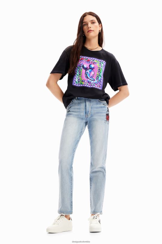 Desigual Colombia pagina oficial - ropa 4802L79 mujer Desigual camiseta oversize de mickey mouse