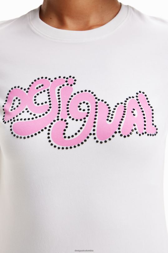 ropa 4802L803 mujer Desigual camiseta de manga corta con strass - Desigual shop