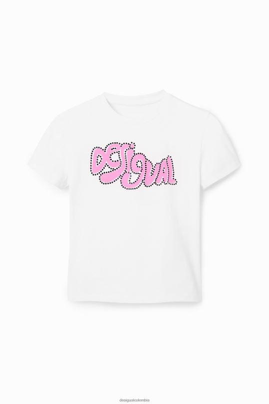 ropa 4802L803 mujer Desigual camiseta de manga corta con strass - Desigual shop