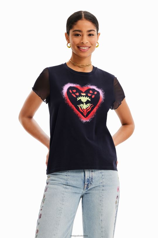 Desigual zapatos Colombia - ropa 4802L893 mujer Desigual camiseta arty corazón