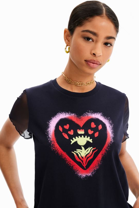 Desigual zapatos Colombia - ropa 4802L893 mujer Desigual camiseta arty corazón