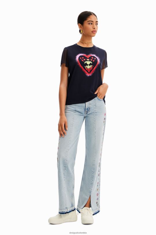 Desigual zapatos Colombia - ropa 4802L893 mujer Desigual camiseta arty corazón