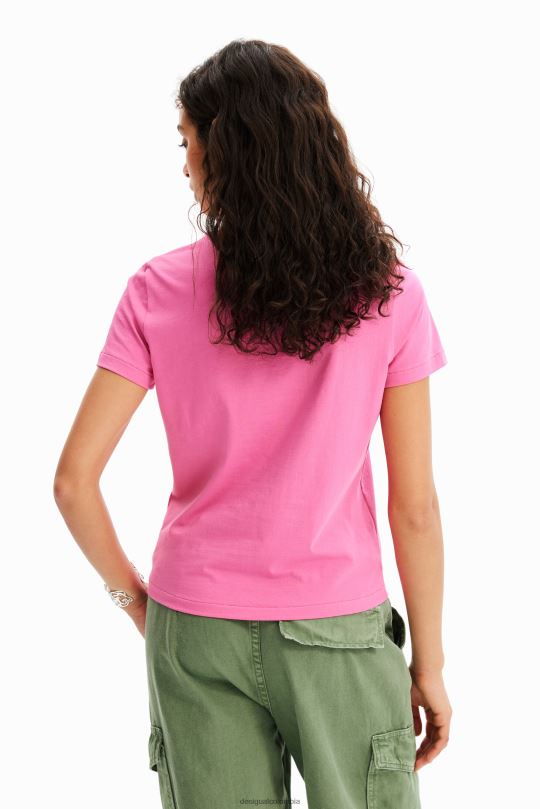 ropa 4802L8 mujer Desigual camiseta con ilustración de flores - Desigual sale damen