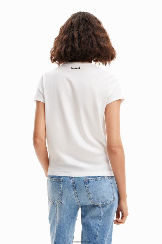 ropa 4802L925 mujer Desigual camiseta del corazón de la paz - Desigual Colombia Medellín