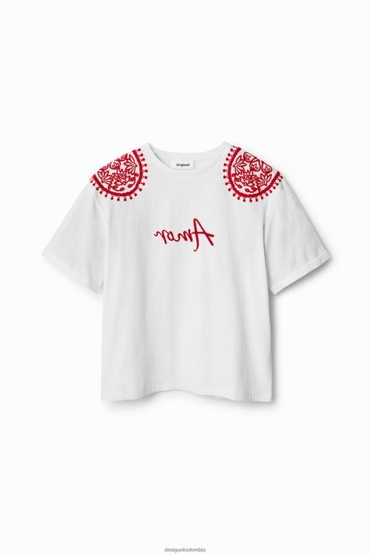 ropa 4802L930 mujer Desigual camiseta con bordado stella jean - Desigual shop