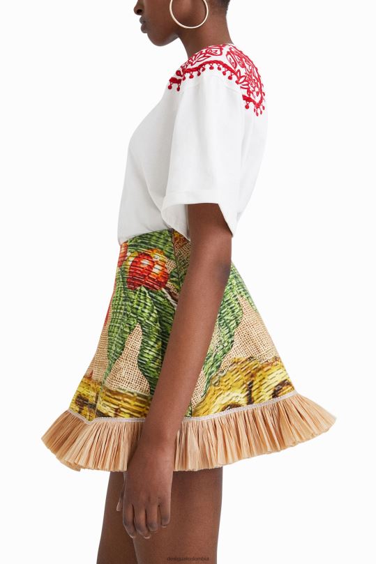 ropa 4802L930 mujer Desigual camiseta con bordado stella jean - Desigual shop