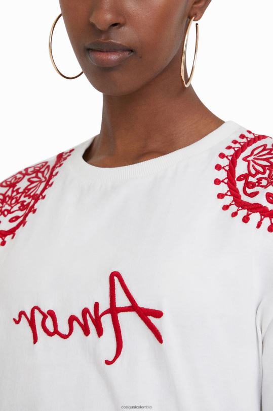 ropa 4802L930 mujer Desigual camiseta con bordado stella jean - Desigual shop