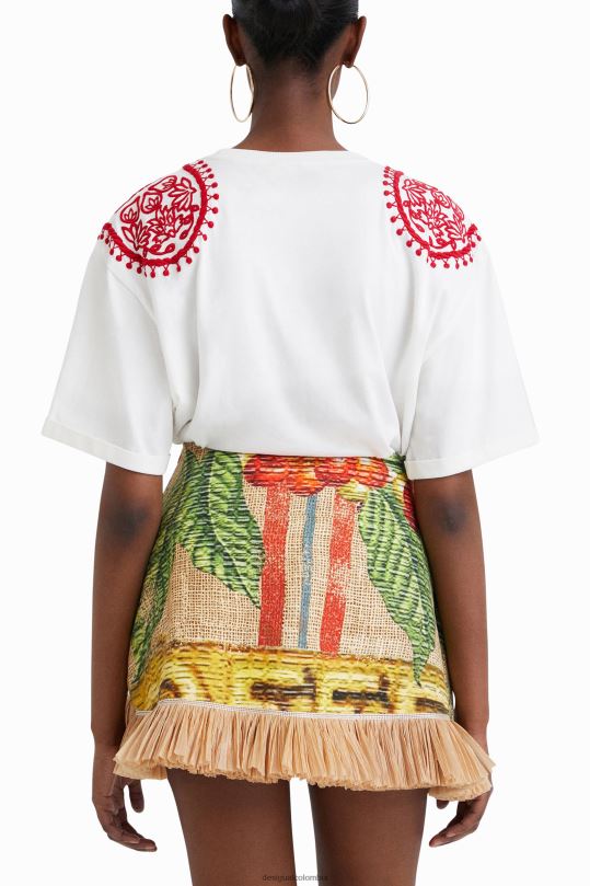 ropa 4802L930 mujer Desigual camiseta con bordado stella jean - Desigual shop