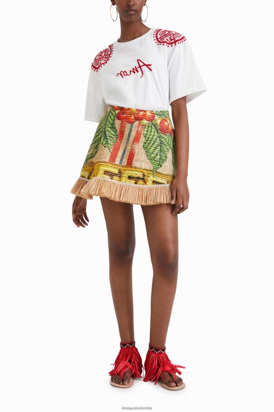 ropa 4802L930 mujer Desigual camiseta con bordado stella jean - Desigual shop