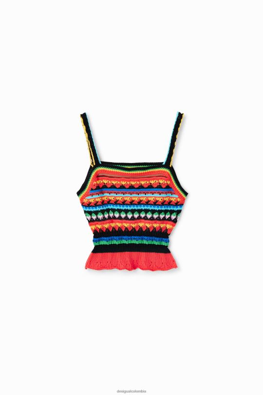 Desigual zapatos Colombia - ropa 4802L970 mujer Desigual top corto de crochet con tiras