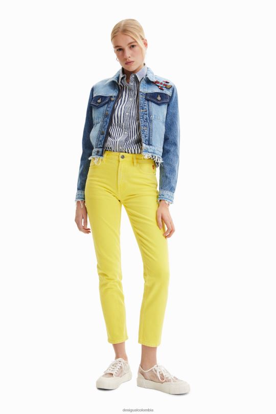 ropa 4802L1016 mujer Desigual chaqueta vaquera corta tipo camionero - Desigual Colombia Medellín