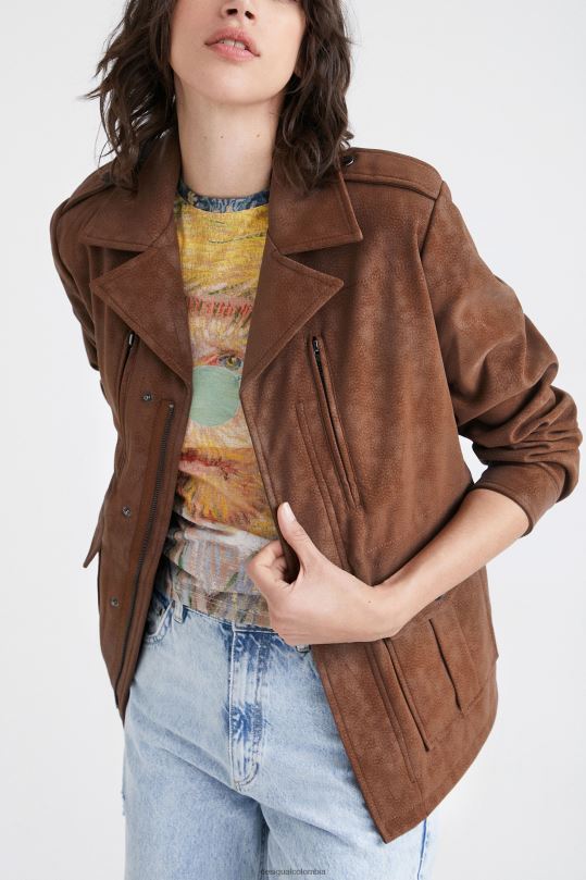 blusas Desigual bogota - ropa 4802L1049 mujer Desigual chaqueta recta con múltiples bolsillos