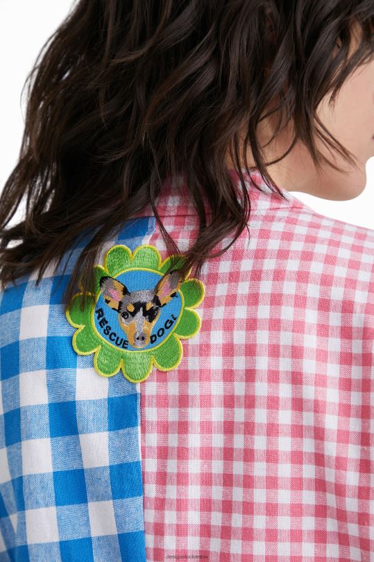 ropa 4802L1060 mujer Desigual blazer con patchwork a cuadros de johnson hartig - Desigual sales online