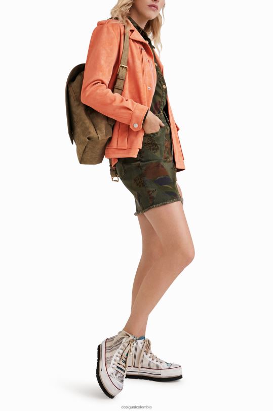 ropa 4802L1062 mujer Desigual chaqueta recta con múltiples bolsillos - Desigual Colombia Medellín
