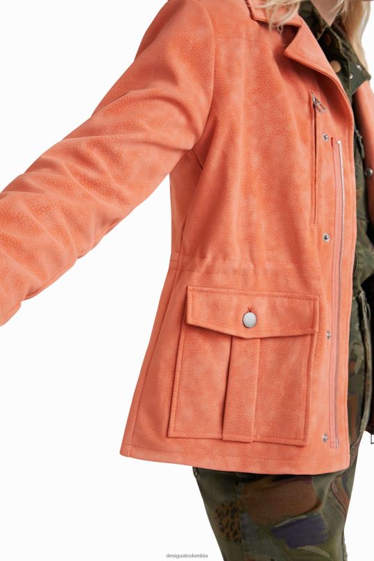 ropa 4802L1062 mujer Desigual chaqueta recta con múltiples bolsillos - Desigual Colombia Medellín