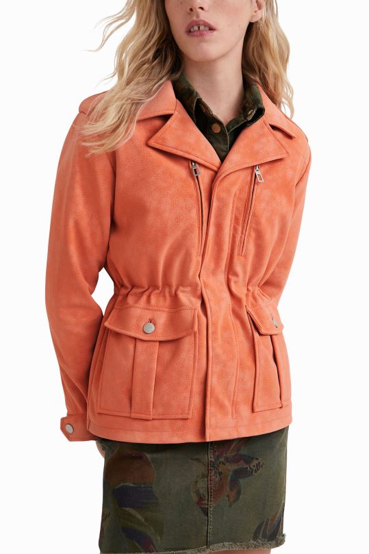 ropa 4802L1062 mujer Desigual chaqueta recta con múltiples bolsillos - Desigual Colombia Medellín