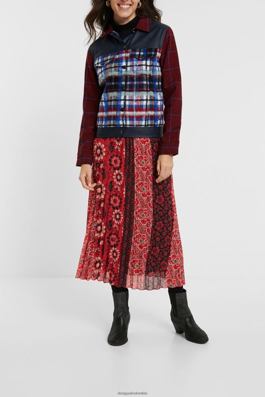 Desigual zapatos Colombia - ropa 4802L1080 mujer Desigual chaqueta de piel de tartán