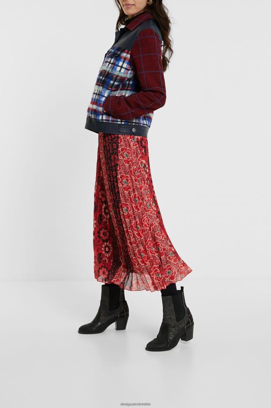 Desigual zapatos Colombia - ropa 4802L1080 mujer Desigual chaqueta de piel de tartán