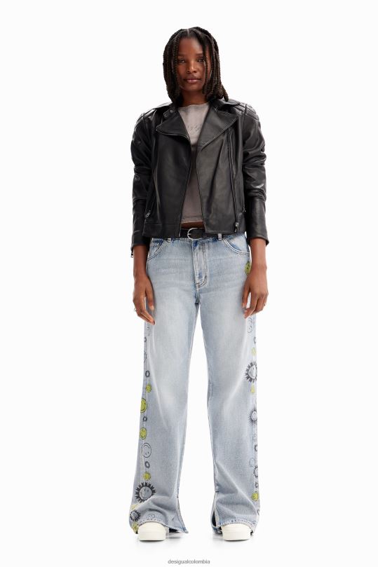 blusas Desigual bogota - ropa 4802L1140 mujer Desigual chaqueta motera con efecto de cuero