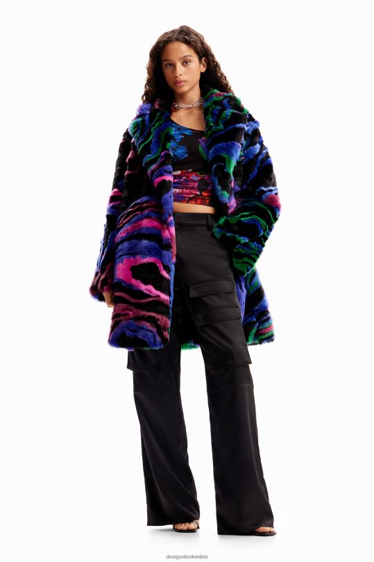 ropa 4802L134 mujer Desigual metro. abrigo con efecto de piel de christian lacroix - Desigual sales online
