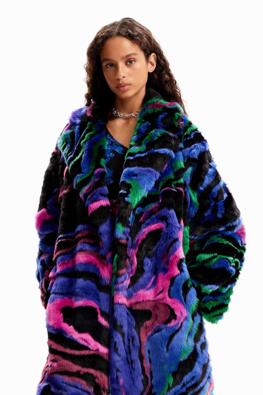 ropa 4802L134 mujer Desigual metro. abrigo con efecto de piel de christian lacroix - Desigual sales online