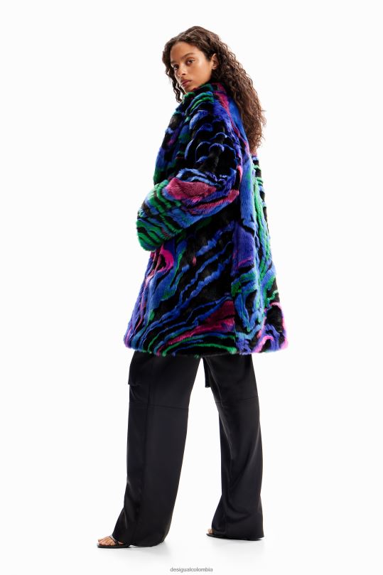 ropa 4802L134 mujer Desigual metro. abrigo con efecto de piel de christian lacroix - Desigual sales online