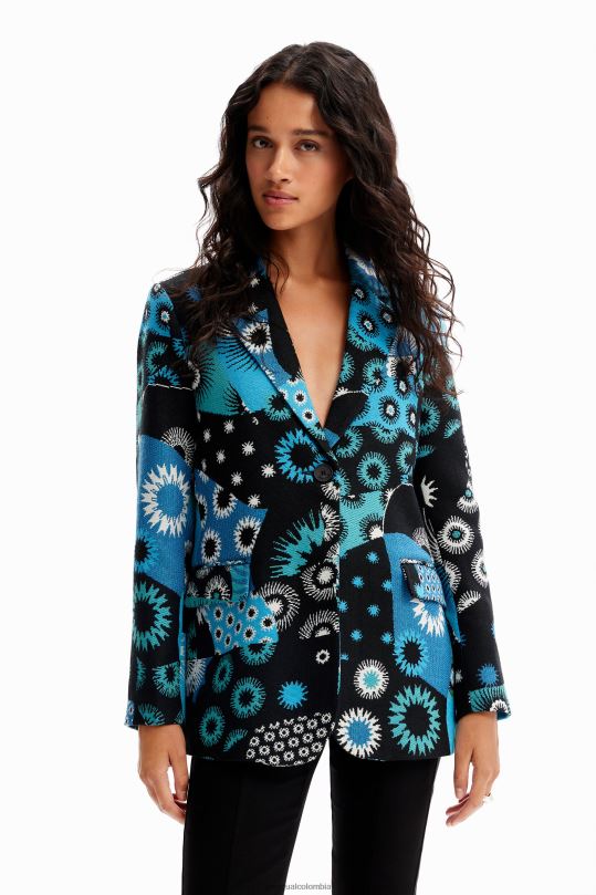 Desigual Colombia pagina oficial - ropa 4802L150 mujer Desigual blazer con patchwork de jacquard