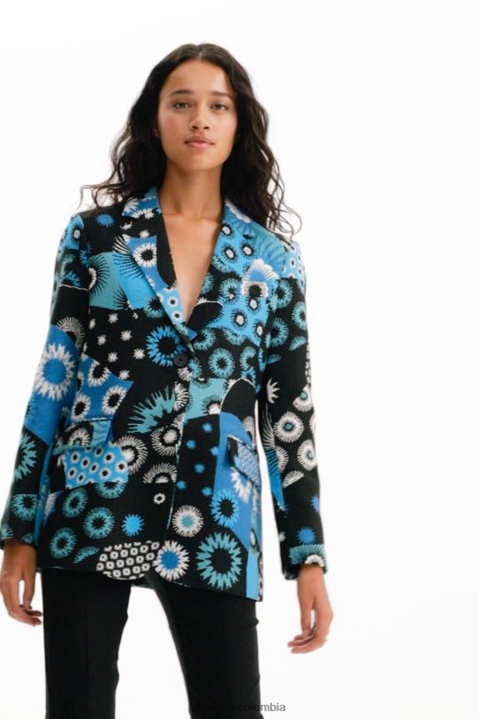 Desigual Colombia pagina oficial - ropa 4802L150 mujer Desigual blazer con patchwork de jacquard