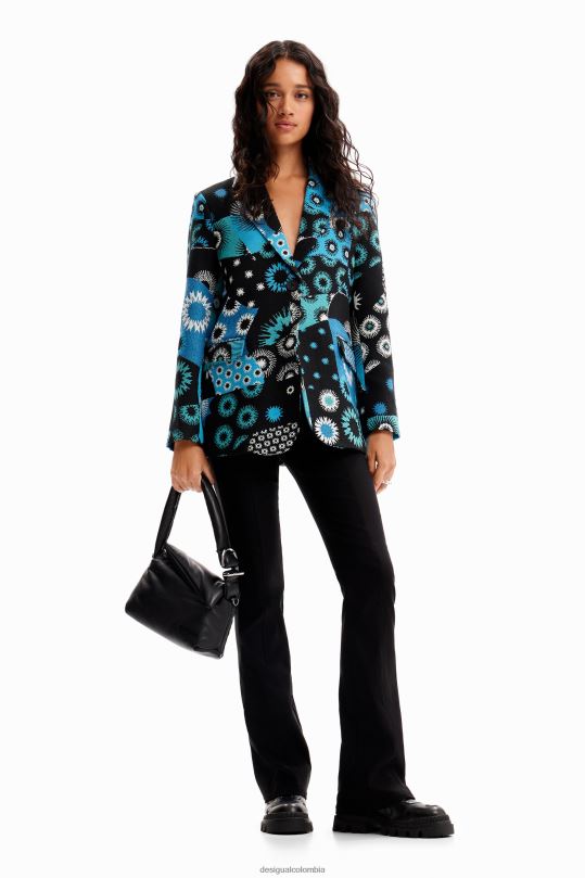 Desigual Colombia pagina oficial - ropa 4802L150 mujer Desigual blazer con patchwork de jacquard