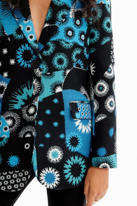 Desigual Colombia pagina oficial - ropa 4802L150 mujer Desigual blazer con patchwork de jacquard