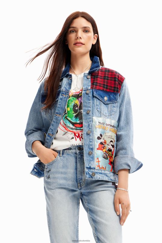 Desigual Colombia - ropa 4802L159 mujer Desigual chamarra estilo camionero de mezclilla de mickey mouse
