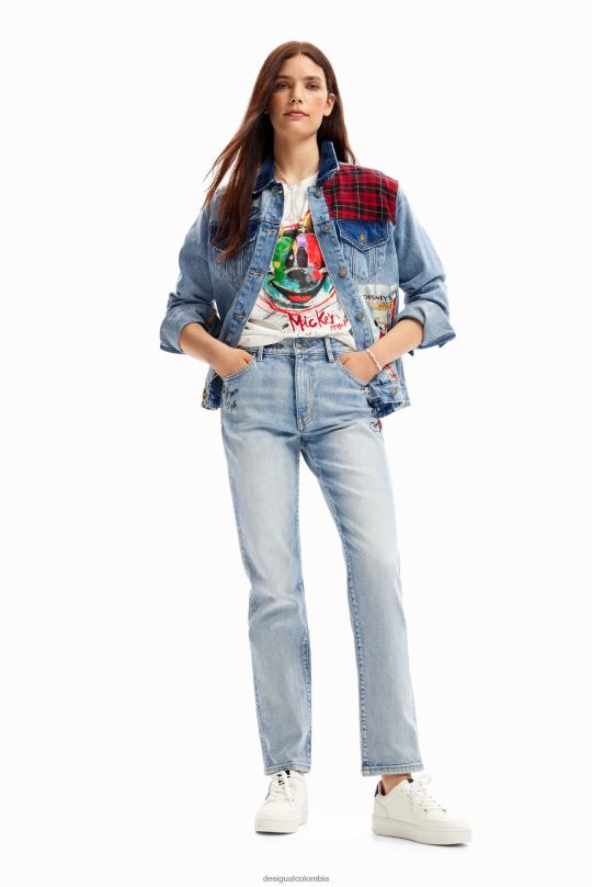Desigual Colombia - ropa 4802L159 mujer Desigual chamarra estilo camionero de mezclilla de mickey mouse