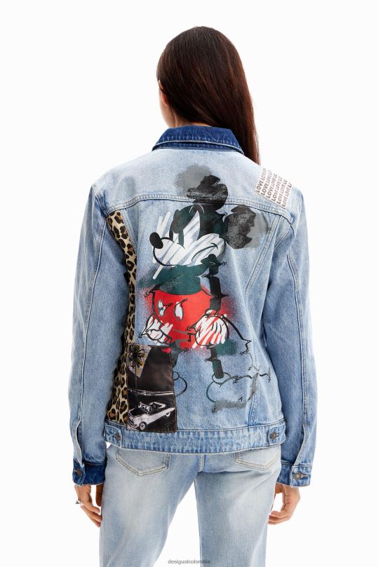 Desigual Colombia - ropa 4802L159 mujer Desigual chamarra estilo camionero de mezclilla de mickey mouse