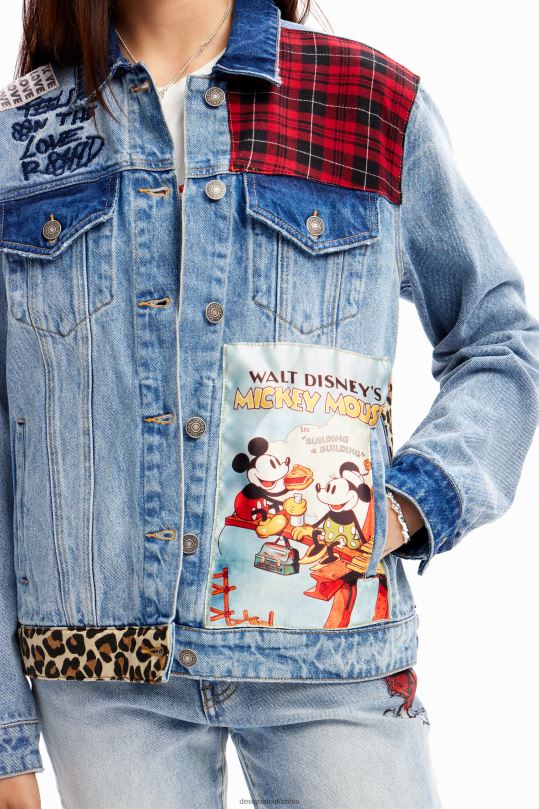 Desigual Colombia - ropa 4802L159 mujer Desigual chamarra estilo camionero de mezclilla de mickey mouse