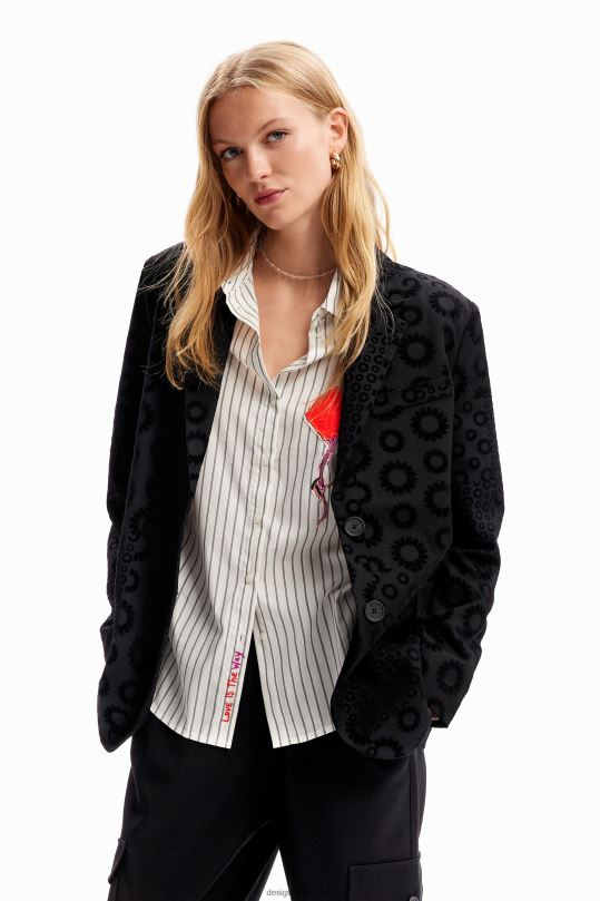 blusas Desigual bogota - ropa 4802L189 mujer Desigual blazer aterciopelado geométrico