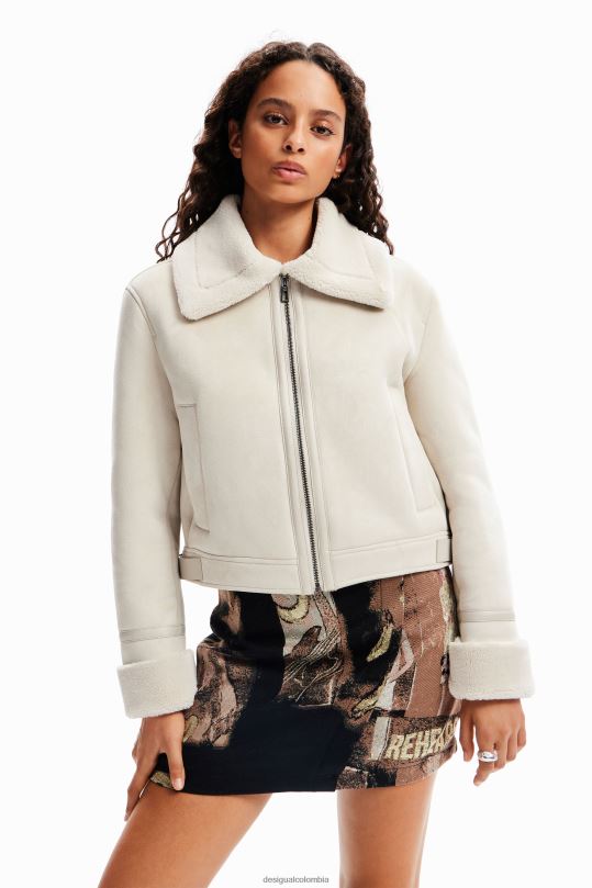Desigual zapatos Colombia - ropa 4802L224 mujer Desigual chaqueta de aviador de doble faz
