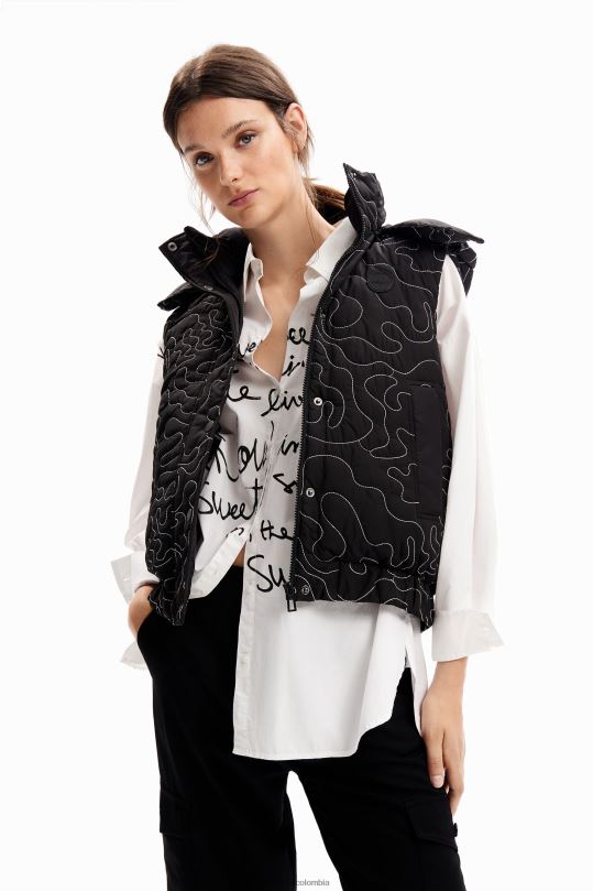 blusas Desigual bogota - ropa 4802L233 mujer Desigual chaleco acolchado con costuras a cuadros