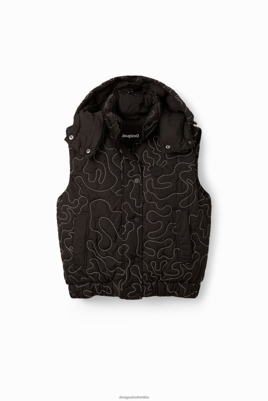 blusas Desigual bogota - ropa 4802L233 mujer Desigual chaleco acolchado con costuras a cuadros