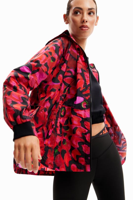 ropa 4802L235 mujer Desigual chaqueta deportiva corta con mariposas - Desigual Colombia rebajas